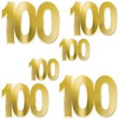 Foil "100" Birthday Cutouts
