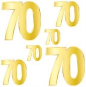 Foil "70" Birthday Cutouts