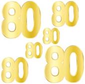 Foil "80" Birthday Cutouts