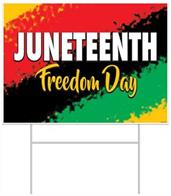 Plastic Juneteenth Yard Sign