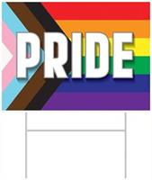 Plastic Pride Flag Yard Sign