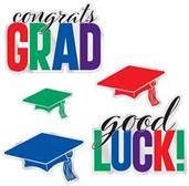 Plastic Congrats Grad Cutouts