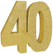 3-D Glittered "40" Centerpiece