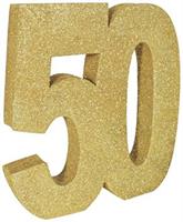 3-D Glittered "50" Centerpiece