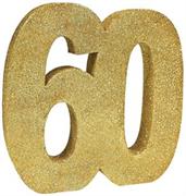 3-D Glittered "60" Centerpiece