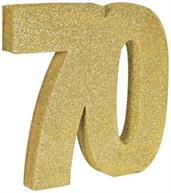 3-D Glittered "70" Centerpiece