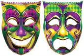 Jumbo Foil Comedy & Tragedy Face Cutouts
