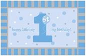 Plastic 1st Birthday Floor Mat