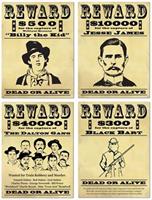 Wanted Sign Cutouts