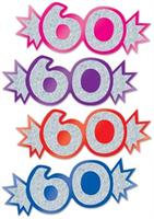 "60" Mini Glittered Foil Cutouts