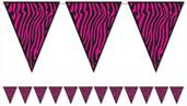Zebra Print Pennant Banner