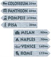 Italian Street Sign Cutouts