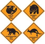 Outback Road Sign Cutouts