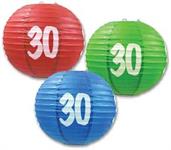 "30" Paper Lanterns