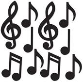 Mini Musical Notes Silhouettes