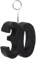 Glittered "30" Photo/Balloon Holder