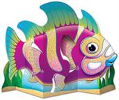 3-D Glittered Fish Centerpiece