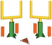3-D Football Goal Post Centerpieces