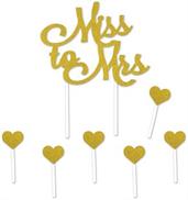 Miss To Mrs Cake Topper