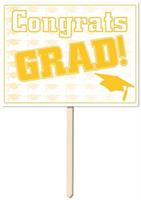Plastic Congrats Grad Yard Sign
