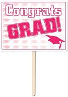 Plastic Congrats Grad Yard Sign