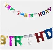 Foil Happy Birthday Streamer