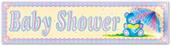 Baby Shower Sign w/Tissue Parasol