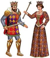 Jointed Royal King & Queen