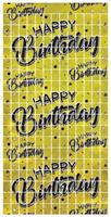 Happy Birthday Metallic Square Curtain