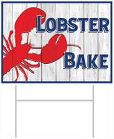 Plastic Lobster Bake Yard Sign