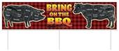 Plastic Jumbo Bring On The BBQ Yard Sign