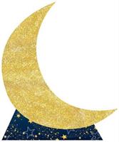 Starry Night Crescent Moon Stand-Up