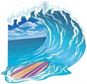 Luau Surfing Photo Prop Stand-Up