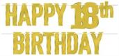 Foil Happy "18th" Birthday Streamer
