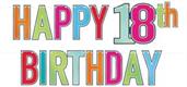 Foil Happy "18th" Birthday Streamer