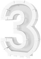 Balloon Mosaic Number "3" Frame