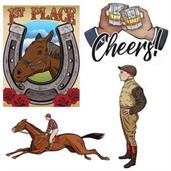 Vintage Horse Racing Cutouts