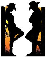 Western Silhouette Stand-Ups
