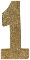 3-D Glittered "1" Centerpiece