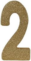 3-D Glittered "2" Centerpiece