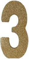3-D Glittered "3" Centerpiece