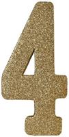 3-D Glittered "4" Centerpiece