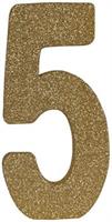 3-D Glittered "5" Centerpiece