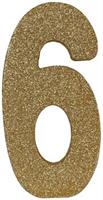 3-D Glittered "6" Centerpiece