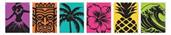 Luau Silhouette Streamer