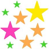 Neon Star Cutouts