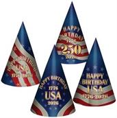 Pkgd Semiquincentennial Cone Hats