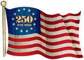 Semiquincentennial Flag Cutouts