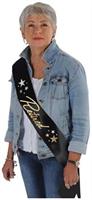 Glittered Retired Satin Sash