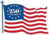 Semiquincentennial Flag Cutouts